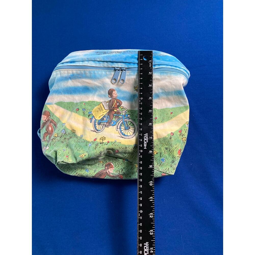 Vintage The Toy Works Curious George Denim Backpack - Picture 10 of 11